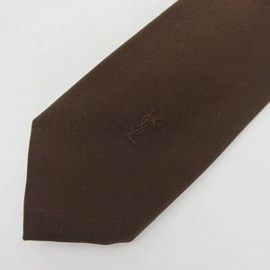 YSL Yves Saint Laurent Vintage Brown Neck Tie *J16